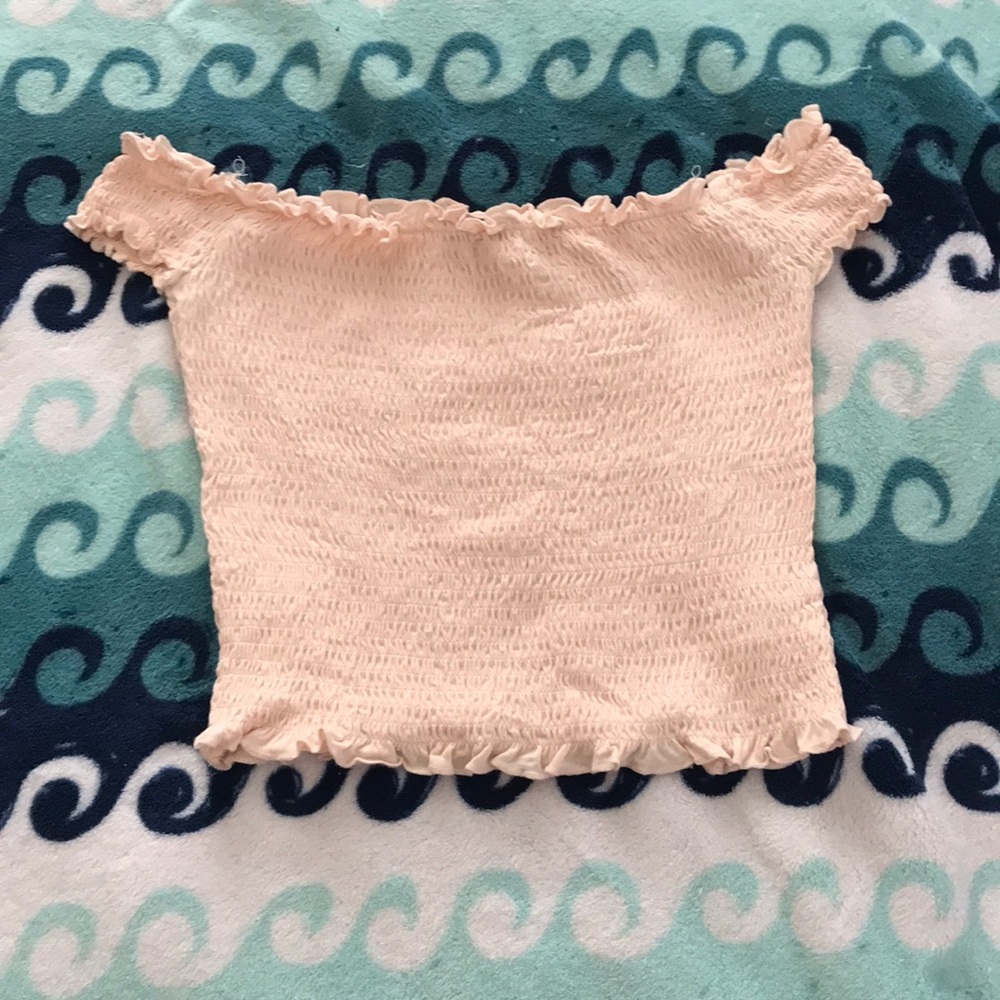 pink off the shoulder top